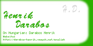 henrik darabos business card